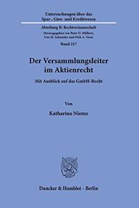 Der Versammlungsleiter Im Aktienrecht