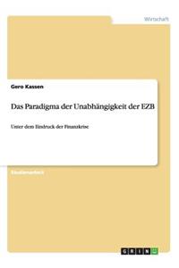 Paradigma der Unabhängigkeit der EZB