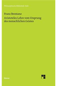 Aristoteles Lehre vom Ursprung des menschlichen Geistes