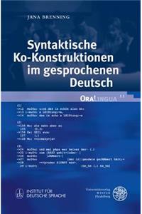 Syntaktische Ko-Konstruktionen Im Gesprochenen Deutsch