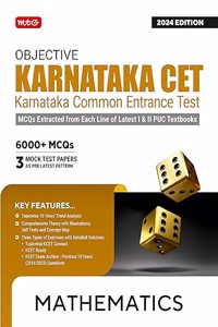 MTG Objective Karnataka CET Mathematics Book For 2024 KCET Exam | KCET Topicwise Comprehensive Theory with Previous 10 Years Solved Question Papers & 6000+ MCQs