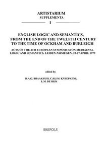 English Logic and Semantics, from the End of the Twelfth Century to the Time of Ockham and Burleigh