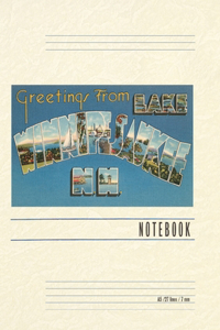 Vintage Lined Notebook Greetings from Lake Winnipesaukee