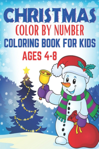 Christmas Color By Number Coloring Book For Kids Ages 4-8