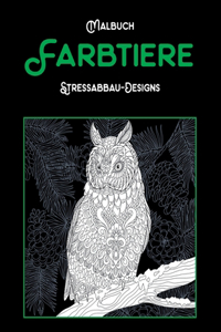 Farbtiere - Malbuch - Stressabbau-Designs