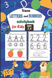 Trace Letters and Numbers Activitybook for kids ages 3_6
