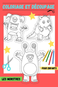 Coloriage Et Découpage - Pour Enfants - LES MONSTRES
