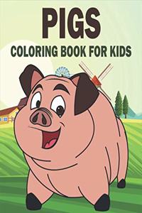 Pigs Coloring Book For Kids