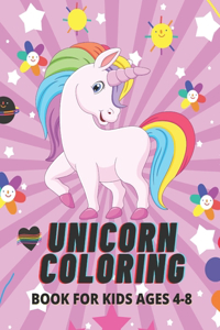 Unicorn coloring book for kids ages 4-8