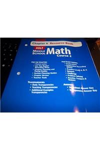 Chap Res Bk 6 W/ANS Holt Math CS 2 2007