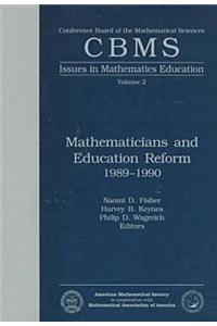 Mathematicians and Education Reform 1989-1990