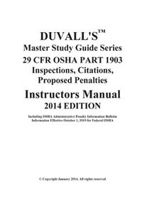 Duvall's Master Study Guide Series 29 Cfr OSHA Part 1903
