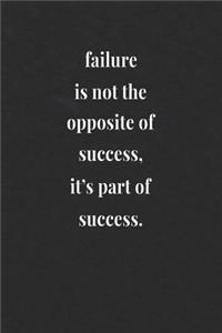 Failure Is Not The Opposite Of Success, It's Part Of Success.