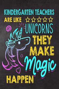 Kindergarten Teachers are like Unicorns They make Magic Happen