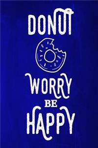 Chalkboard Journal - Donut Worry Be Happy (Blue)