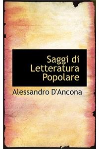 Saggi Di Letteratura Popolare