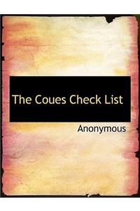 The Coues Check List