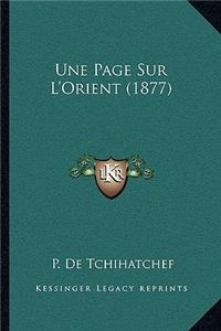 Une Page Sur L'Orient (1877)