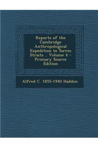 Reports of the Cambridge Anthropological Expedition to Torres Straits .. Volume 4