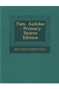 Fam. Asilidae - Primary Source Edition