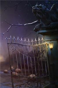 Pumpkin Graveyard Gates Grid Notebook