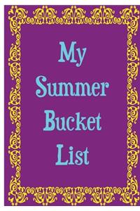 My Summer Bucket List - Purple Notebook / Extended Lined Pages / Soft Matte