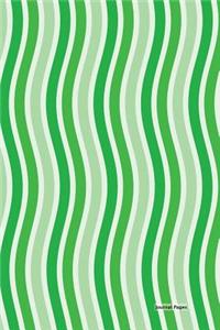 Journal Pages - Green Curvy Stripes