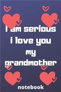 I am serious I love you my grandmother notebook