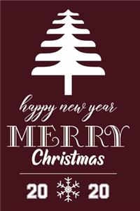 Happy New Year Merry Christmas 2020 Notebook