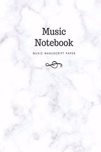 Blank Sheet Music Notebook: Music Manuscript Paper / White Marble Blank Sheet Music / Notebook for Musicians / Staff Paper / Composition Books Gifts ... * Large * 12 Steaves * 