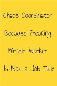 Chaos Coordinator Because Freaking Miracle Worker Is Not a Job Title