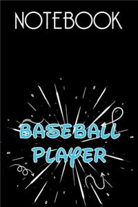 BASEBALL PLAYER Notebook, Simple Design