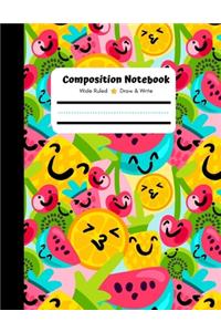 Composition Journal, Wide Ruled, Draw and Write