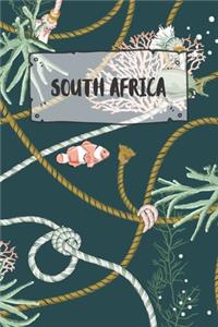 South Africa: Dotted Travel Diary Notebook or Journey Dotted Grid Journal - Holiday Trip Pocketbook for Men and Women with Dots