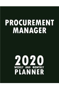 Procurement Manager 2020 Weekly and Monthly Planner