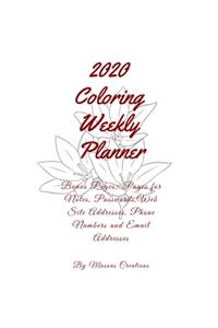 2020 Coloring Weekly Planner
