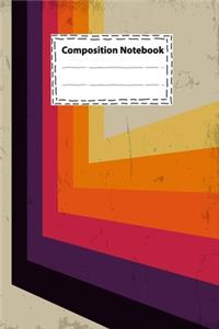 Composition notebook Vintage Rainbow Colors and Stripes for Teens Kids Students Girls for Writing & Notes