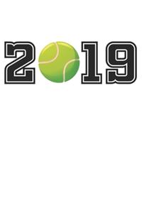 Tennis 2019: Calendar, weekly planner, diary, notebook, book 105 pages in softcover. One week on one double page. For all appointments, notes and tasks that you 