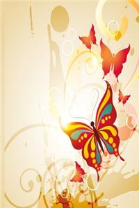Schmetterling mit abstraktem Muster Notizbuch