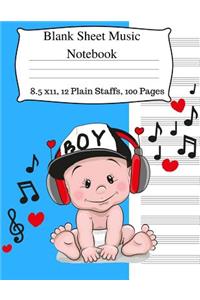 Blank Sheet Music Notebook