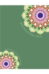 Wide Ruled Paper Book