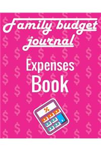 Family budget journal - Expenses book