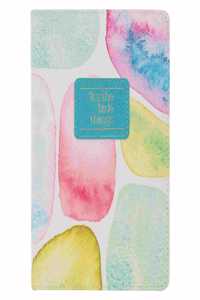 Heartfelt Journal It's the Little Things Abstract Smooth Sea Glass, W/Ribbon 240 Lined Pages, Handy-Sized Flexcover Faux Leather, 7.2 X 5.4