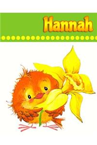Hannah: Personalized Book with Name, Journal, Notebook, Diary, 105 Lined Pages, 8 1/2 X 11