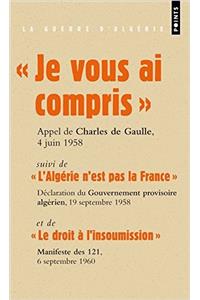 Je Vous AI Compris !. Suivi de 