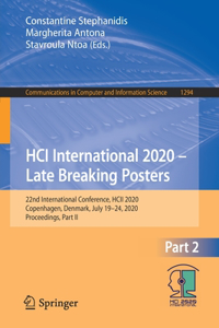 Hci International 2020 - Late Breaking Posters
