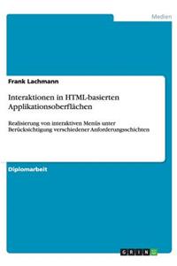 Interaktionen in HTML-basierten Applikationsoberflächen