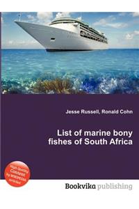 List of Marine Bony Fishes of South Africa