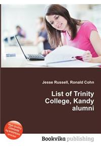 List of Trinity College, Kandy Alumni