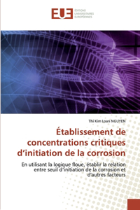 Établissement de concentrations critiques d'initiation de la corrosion